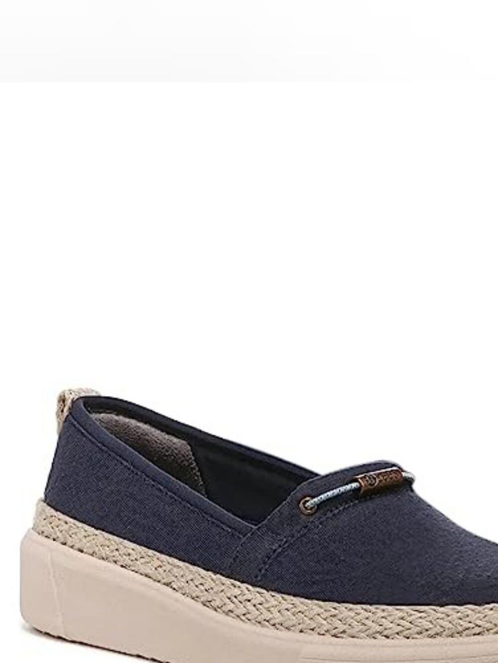 BZees Premium Maui Washable Slip-Ons in navy blue Espedrilles Sz 10 SH364